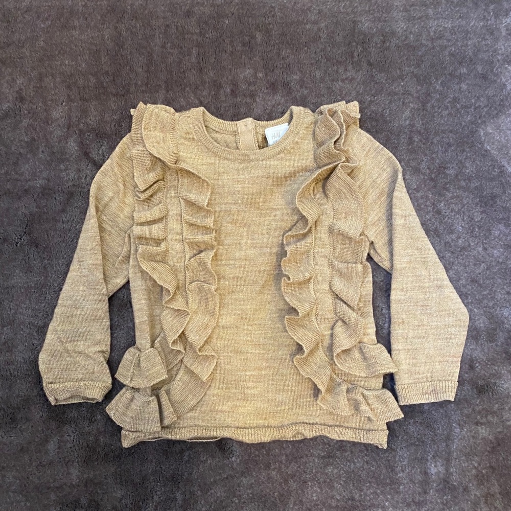 Merino Wool Ruffles Sweater